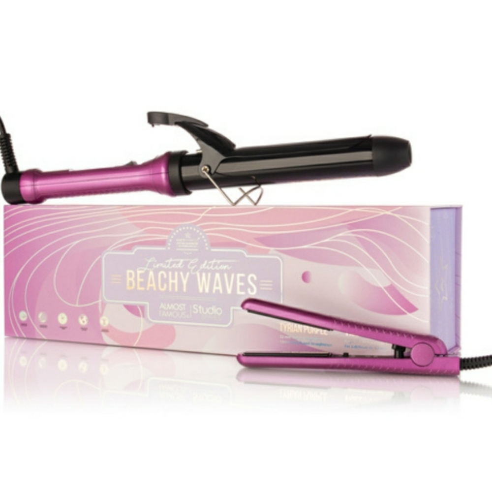 Purple Almost Famous Beach Wave Babe Curling Wand